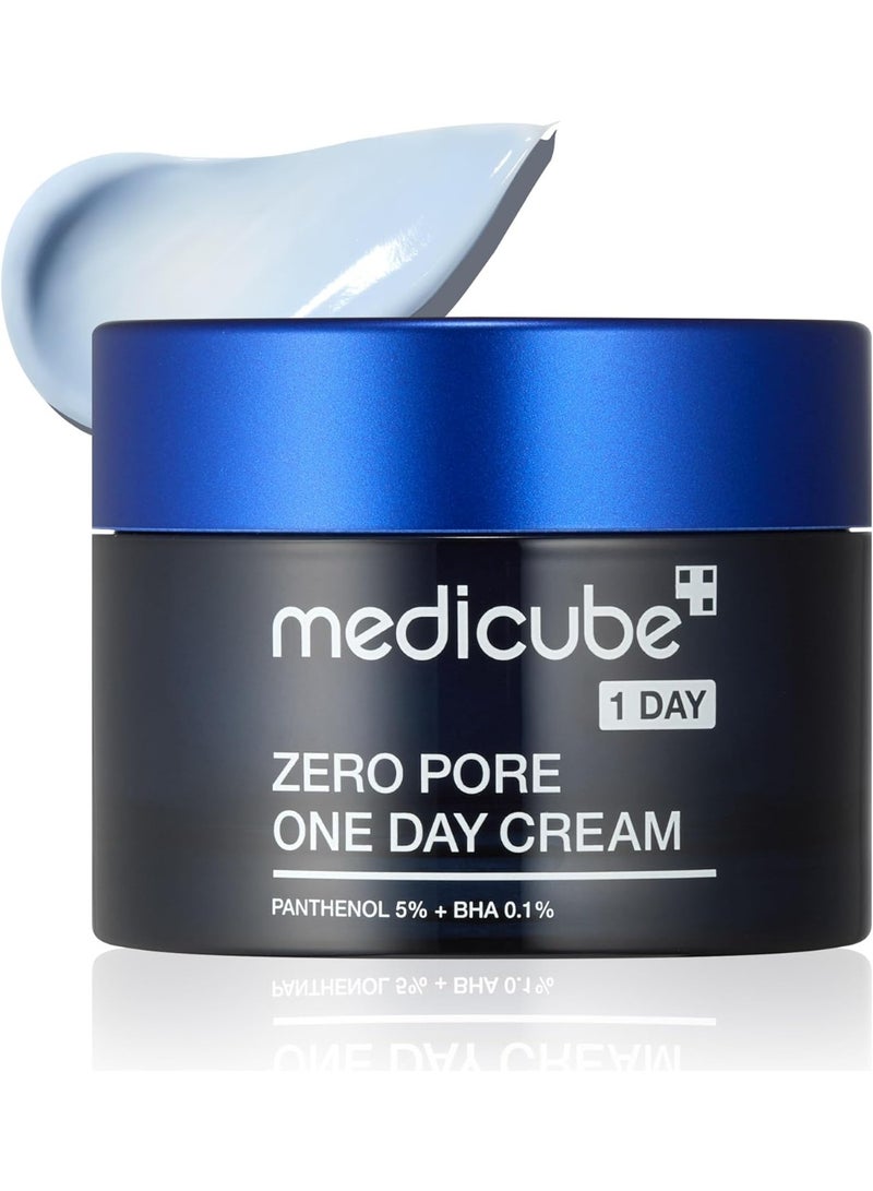 Medicube Zero Pore One Day Cream | Pore Refining Cream | Oil free & Non-greasy Formula | 5% Panthenol/0.1% BHA/Niacinamide - Image 1